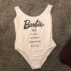 Barbie x missguided bodysuit